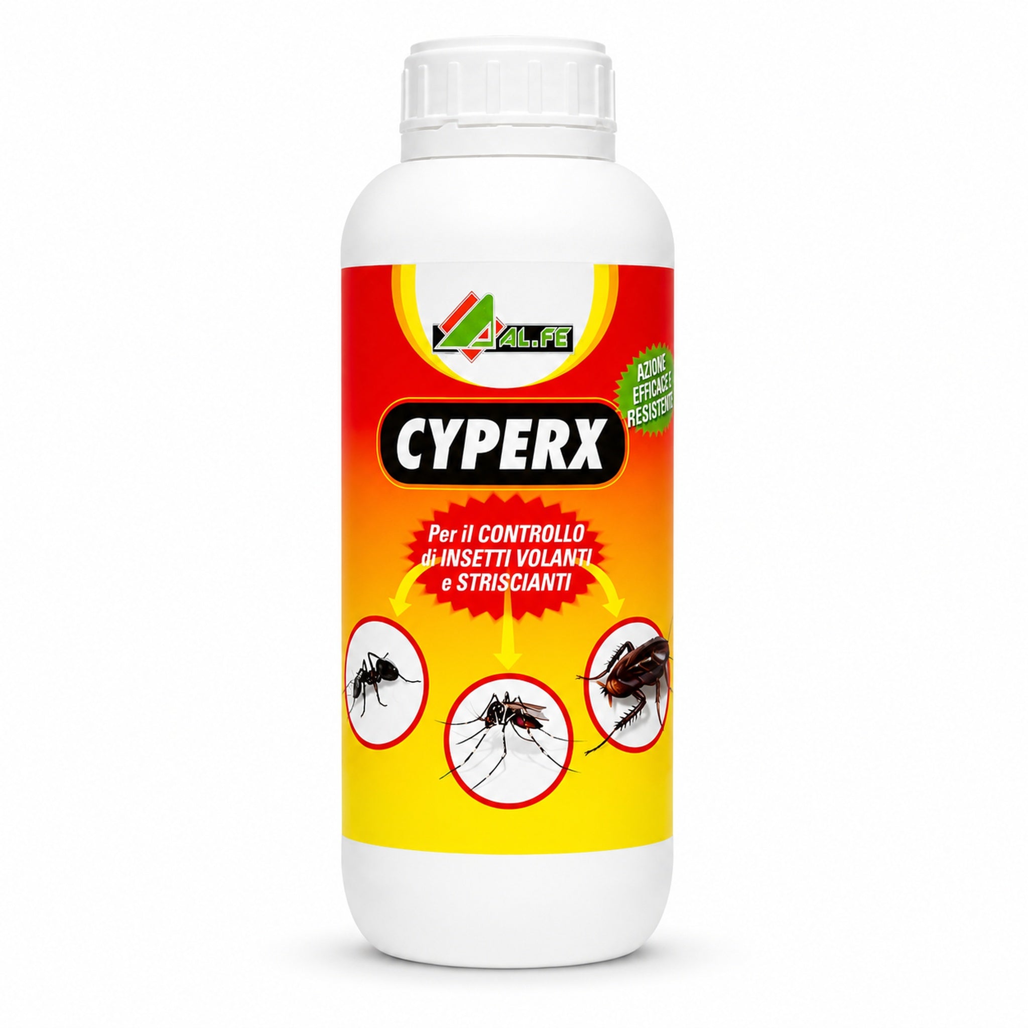 Cyperx AL.FE 1 L – Insetticida a Base di Cipermetrina contro Insetti Volanti, Striscianti e Zecche - NaturePro