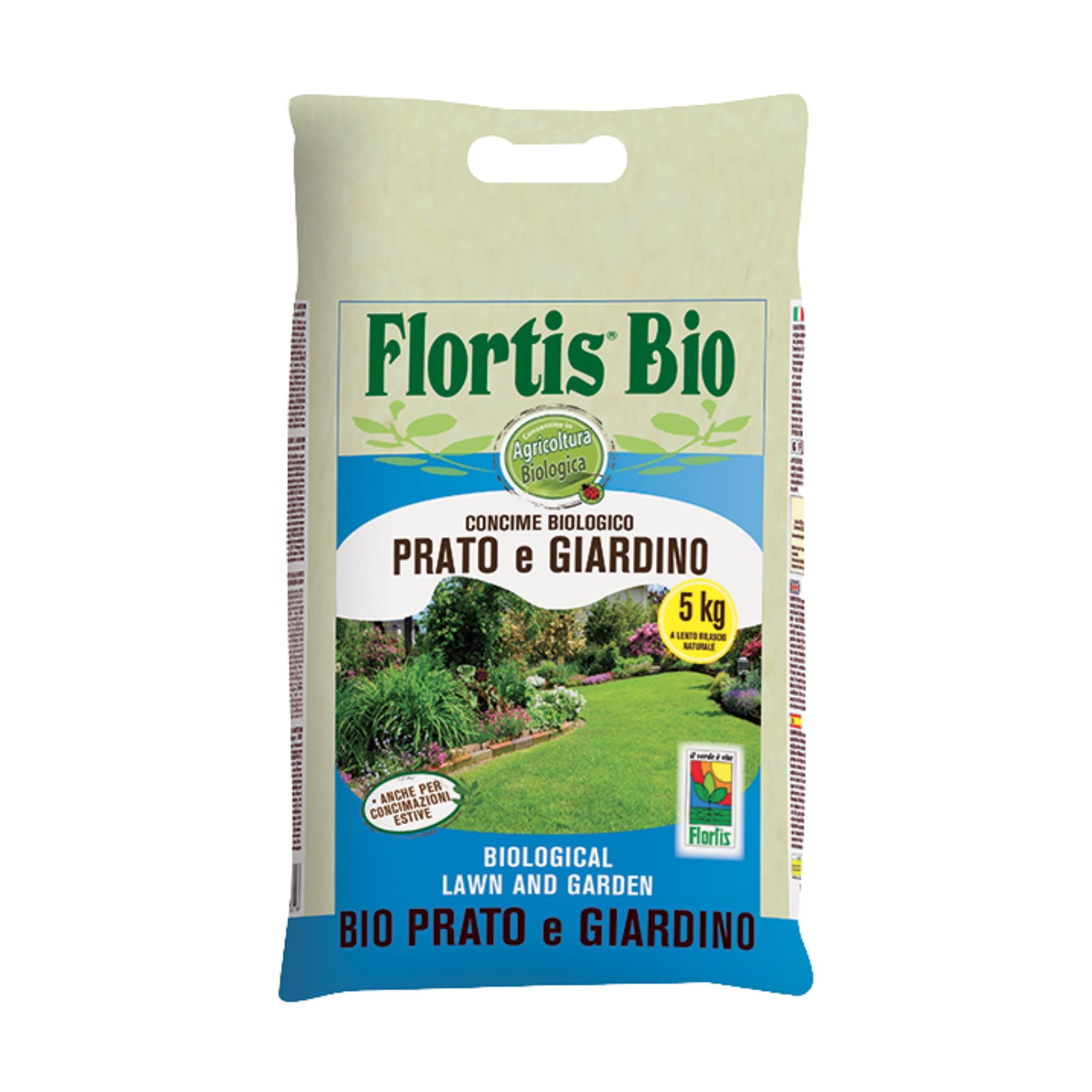Flortis Bio concime organico azotato prato e giardino 5 kg - NaturePro