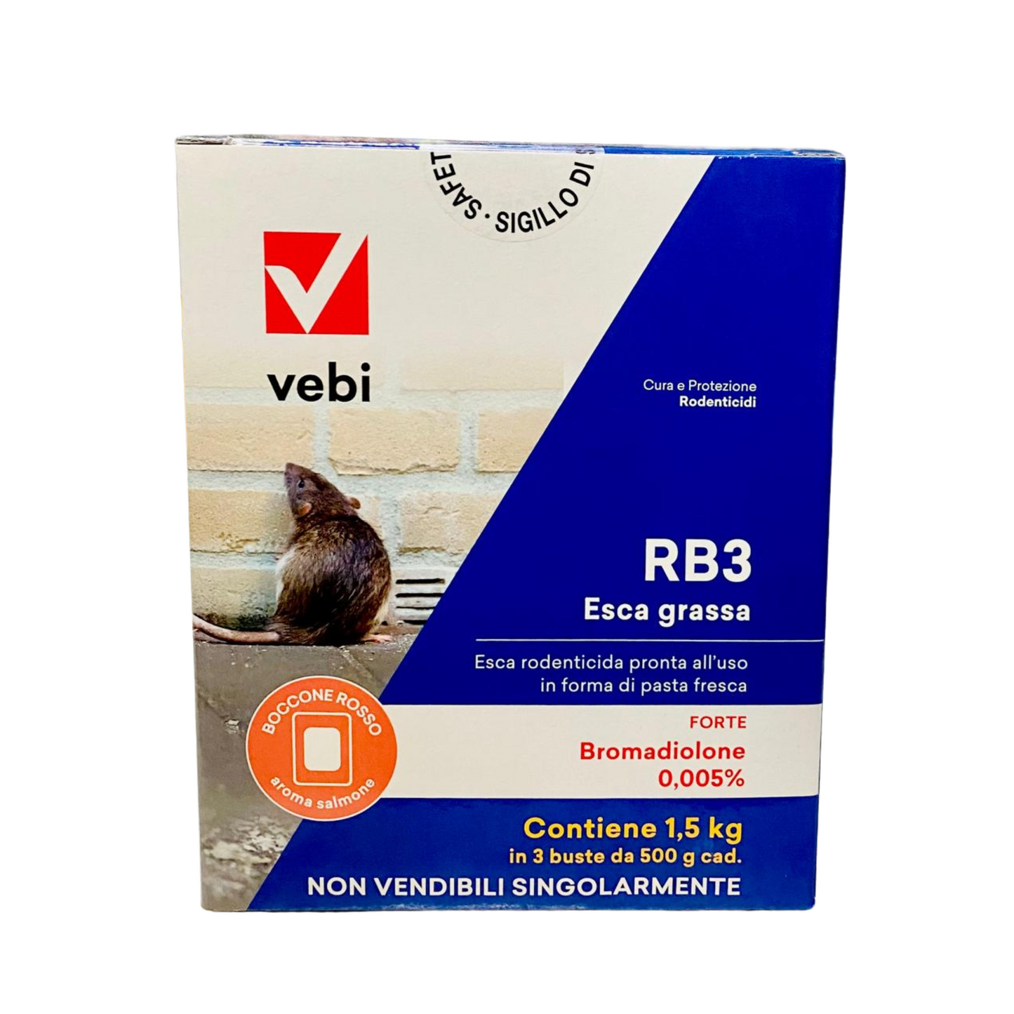 Esca grassa rodenticida Vebi 1.5 kg