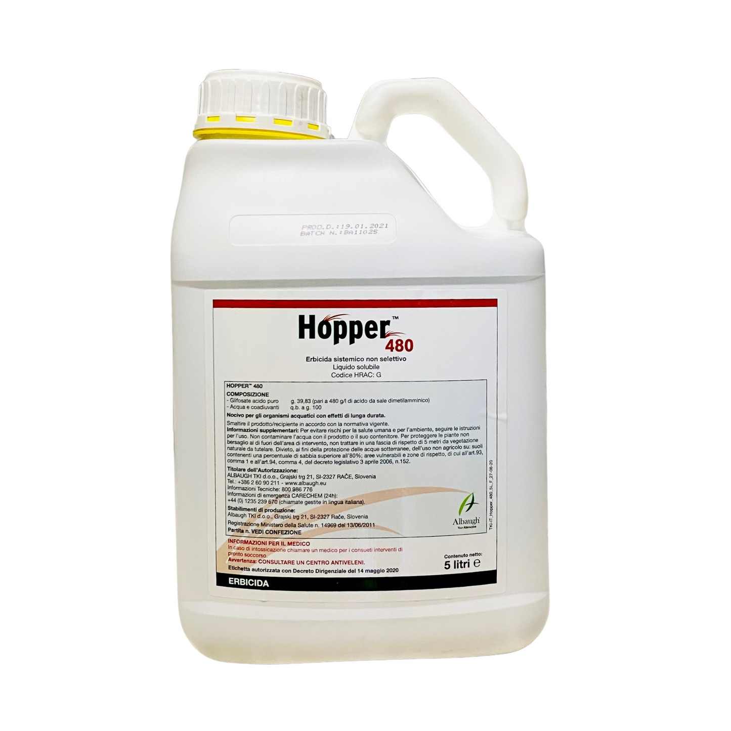 480 Hopper non-selective systemic glyphosate-based weedkiller