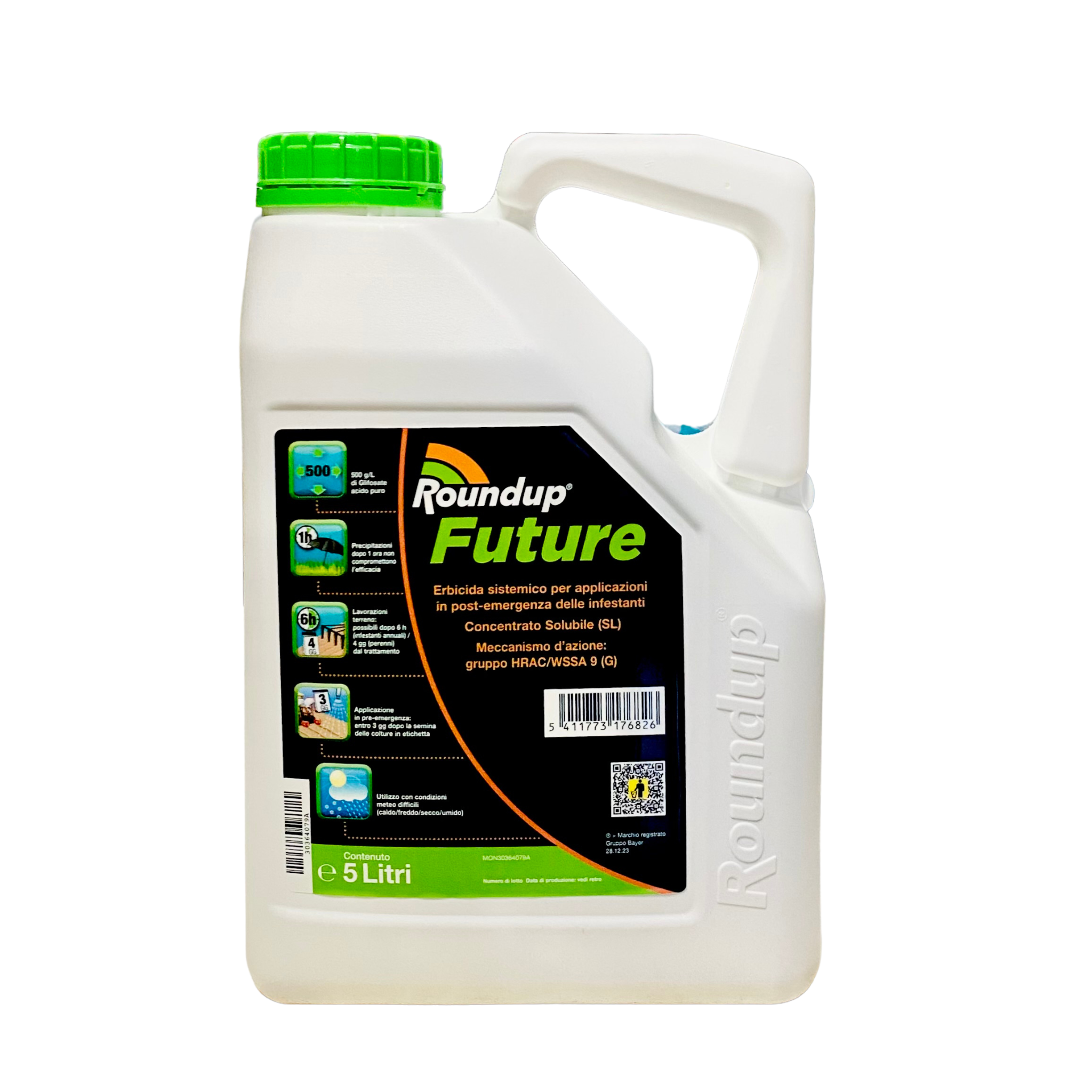 Diserbante totale Roundup Future 5L - Erbicida a base di glifosate 500 g/lt - NaturePro