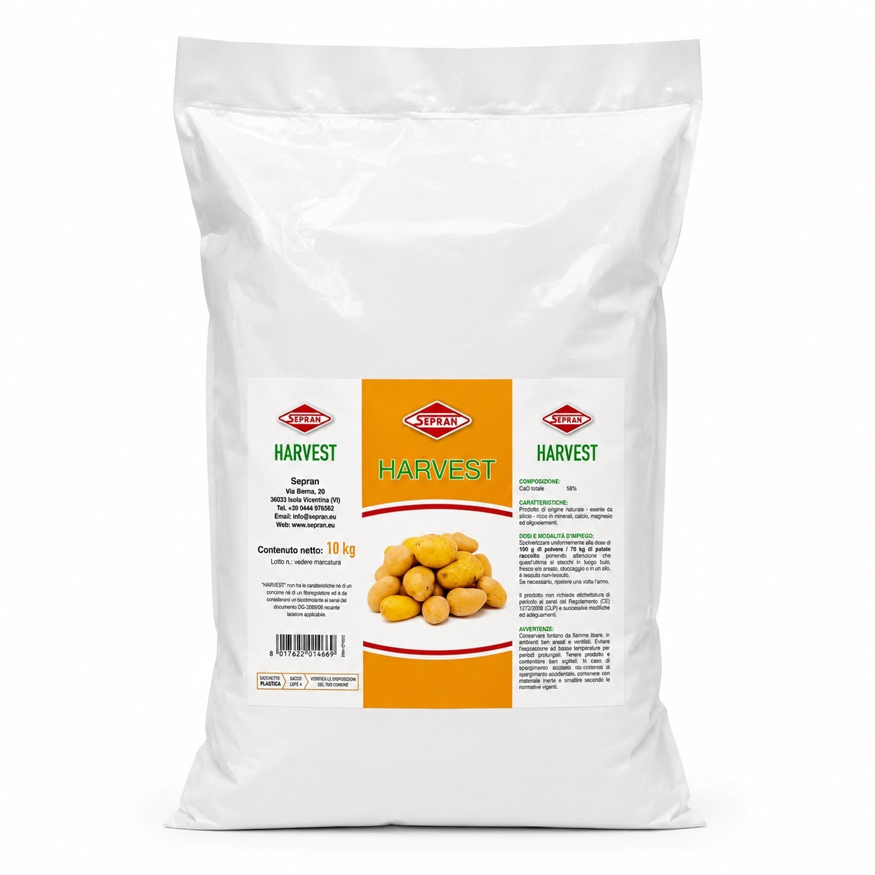 SEPRAN Harvest 10 Kg Ritardante Naturale del Germogliamento delle Patate, Polvere per Conservazione