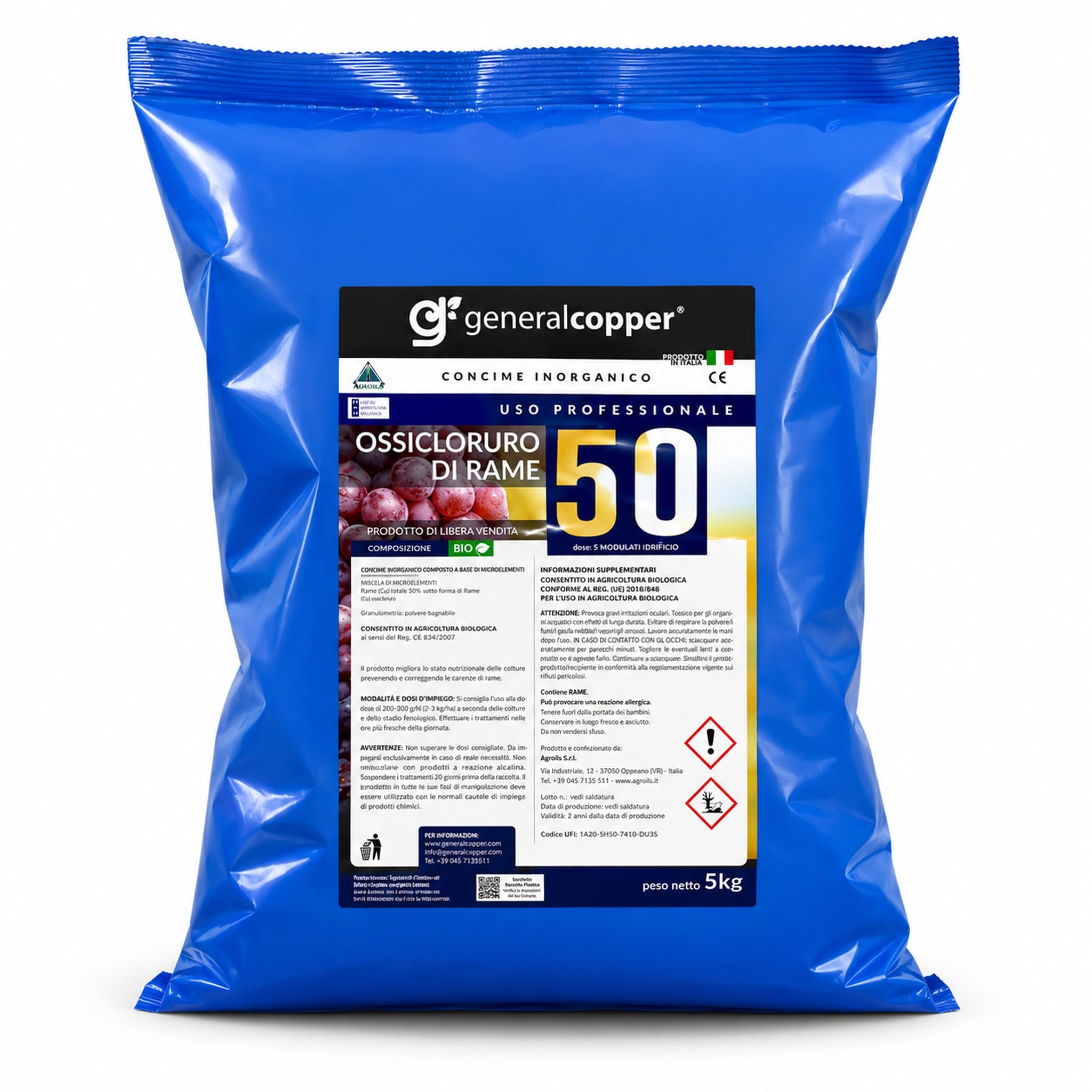Ossicloruro di rame 50% kg 5 – concime rameico – Fungicida biologico - NaturePro
