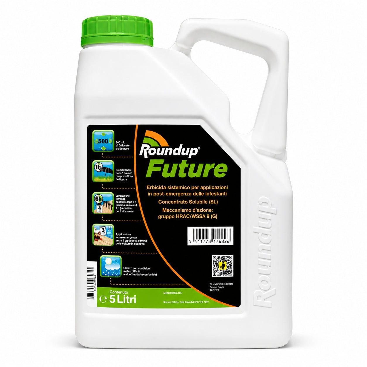 Diserbante totale Roundup Future 5L - Erbicida a base di glifosate 500 g/lt - NaturePro