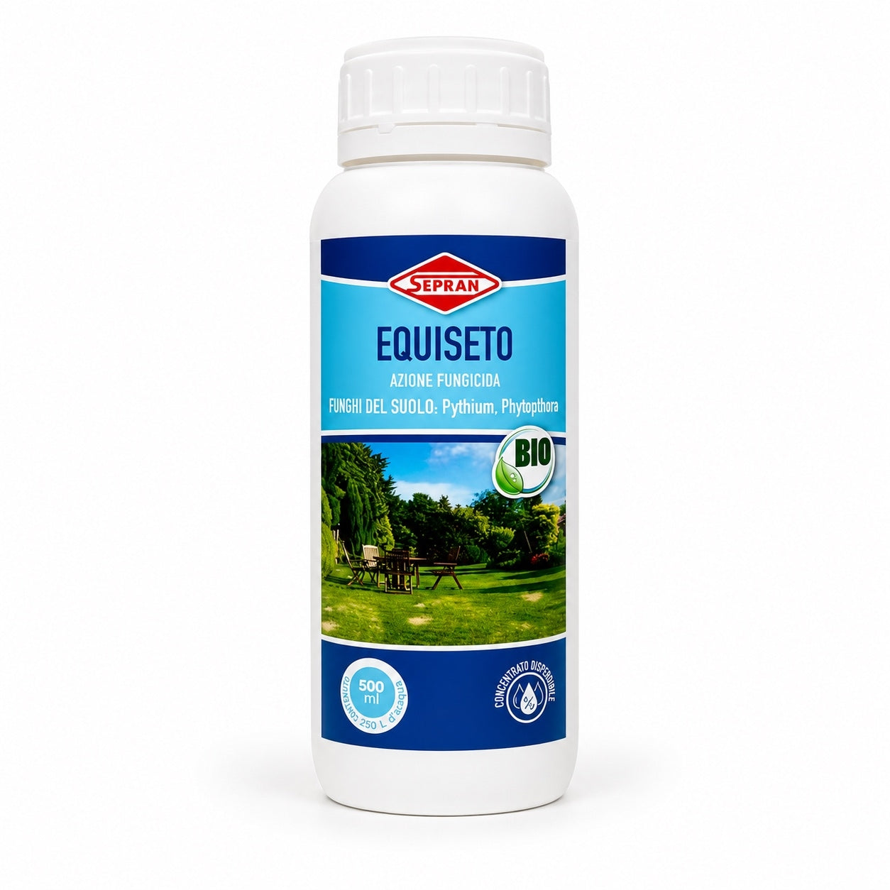 SEPRAN Equiseto Bio Concentrato 500 ml, Fungicida per Prato, contro funghi del suolo