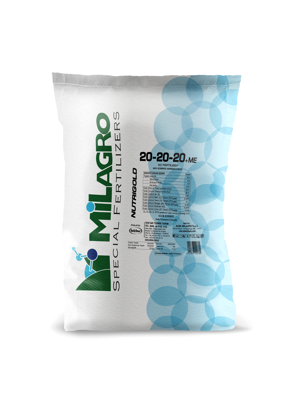 Concime 20-20-20 +micro 10 kg Nutrigold Milagro