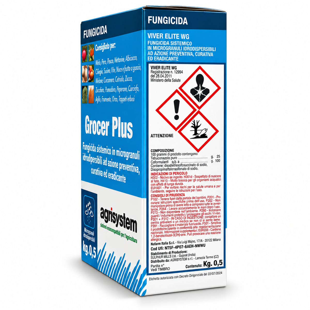 Grocer Plus - Fungicida sistemico tebuconazolo 500gr. - contro funghi, muffe e marciumi - NaturePro