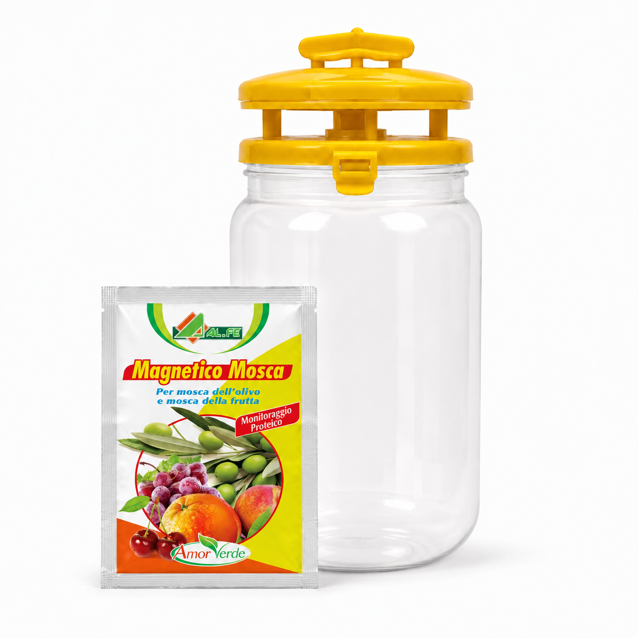 Trappola a Cattura massale con attrattivo alimentare per mosca dell'olivo e della frutta - NaturePro
