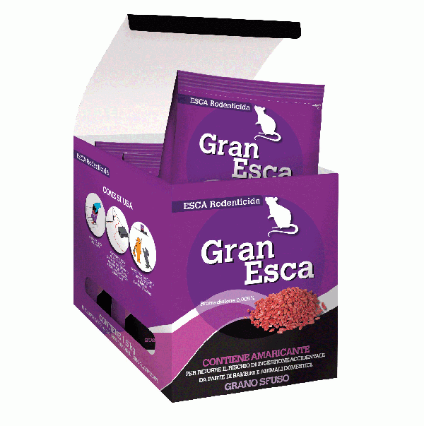 Gran Esca Rodenticida grano per ratti pronto all'uso - NaturePro