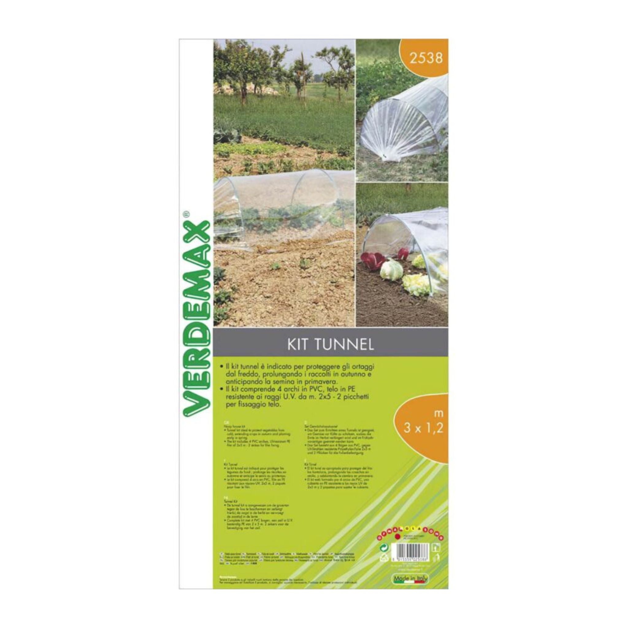 Verdemax serra per orto 3×1,2 m -kit tunnel in PVC - NaturePro