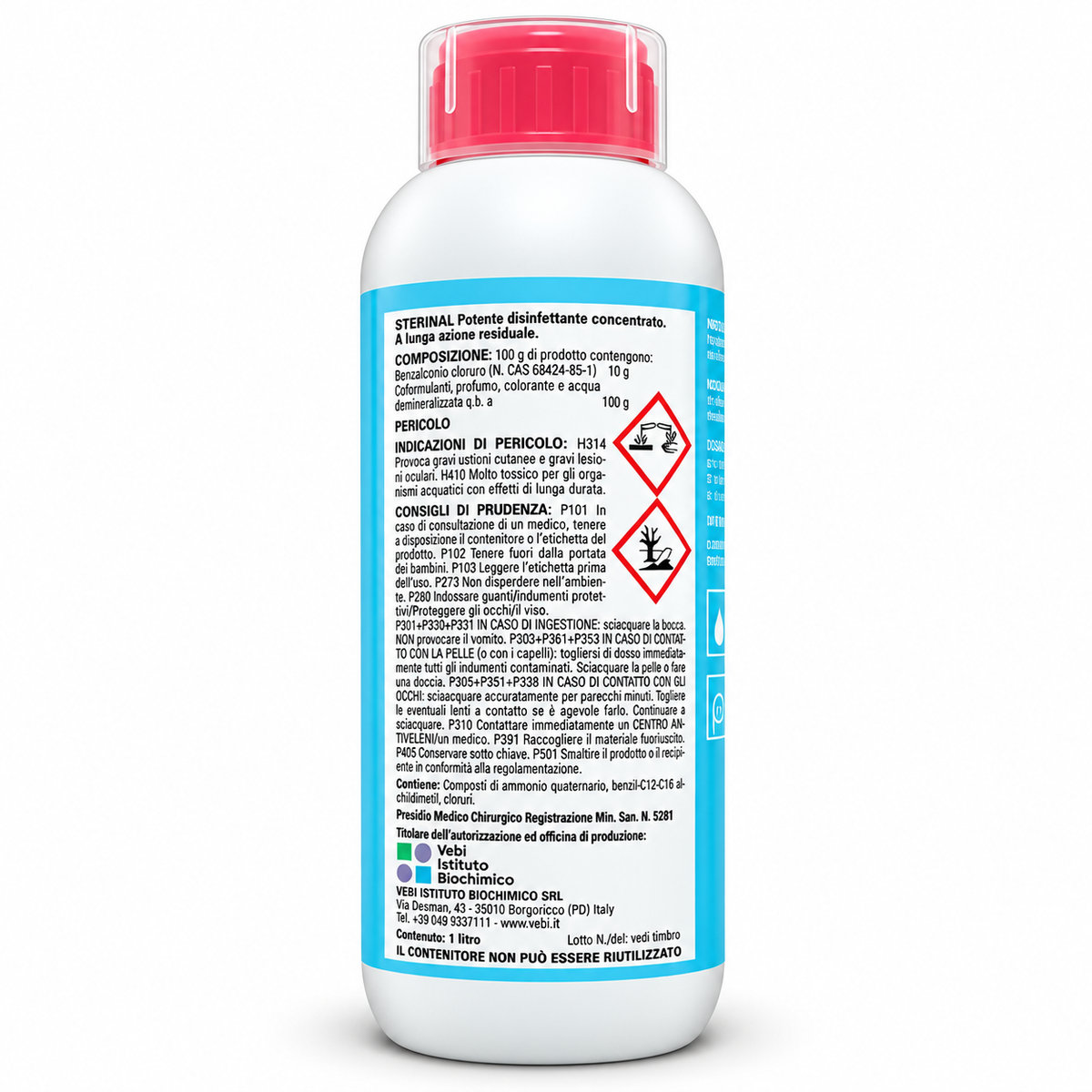 Vebi Sterinal - Disinfettante botti 1 L - NaturePro