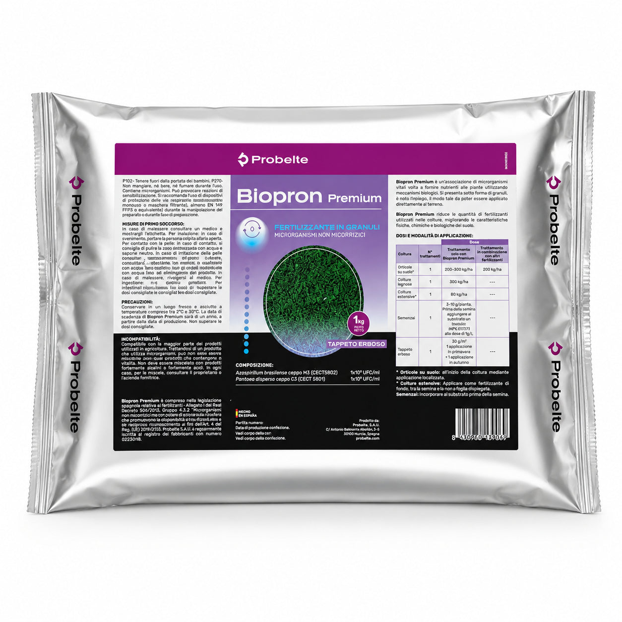Bio-fertilizzante prato 1 kg Biopron Premium | Microrganismi utili e sostanza organica