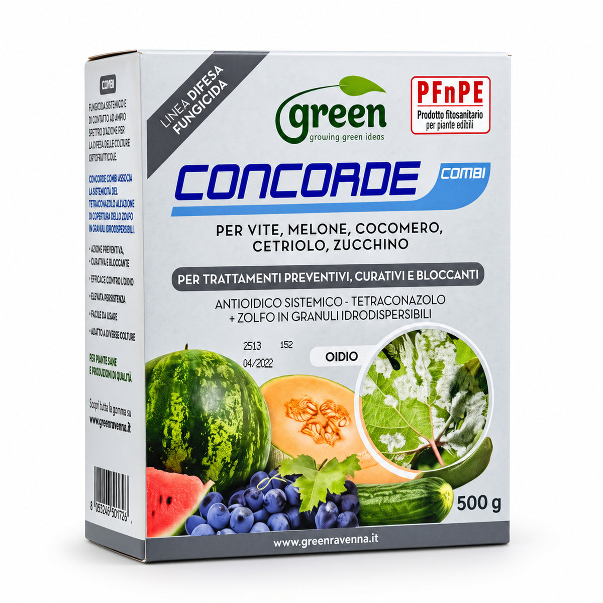 Concorde Green - Fungicida antioidico sistemico 500gr Tetraconazolo+Zolfo - NaturePro