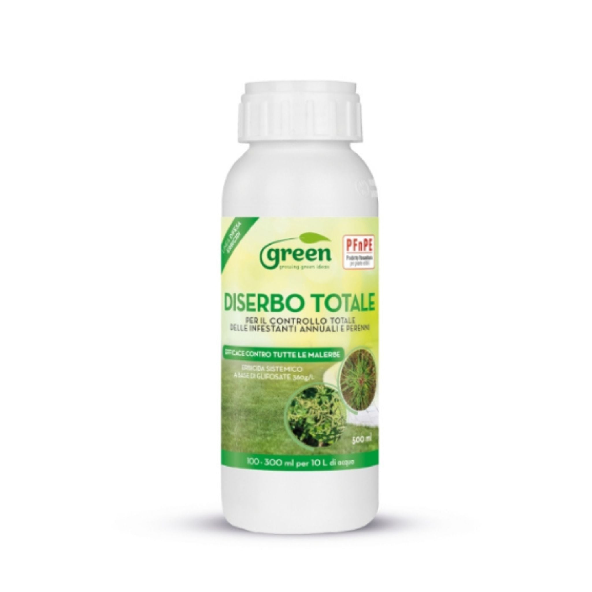 Diserbante Totale Green 500 ml | Erbicida sistemico Glifosate per infestanti | post-emergenza - NaturePro