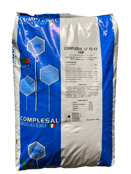 Complesal fertilizer 12-12-17 Sop 25 kg